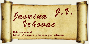 Jasmina Vrhovac vizit kartica